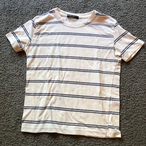 brandy melville white and various blue striped top